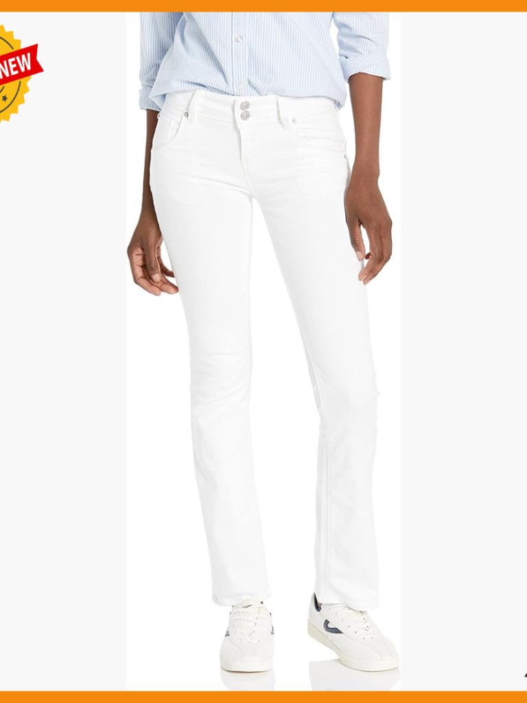 Mid Rise Petite Boot Cut Jeans, Stretch Denim, 31" Inseam